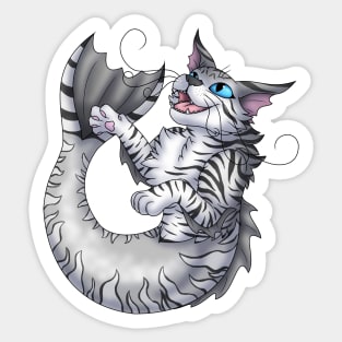 Purrmaid: Silver Tabby Sticker